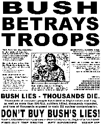 bush betrays troops