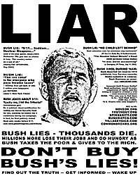 LIAR - don't buy bush's lies